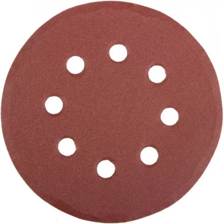 Круг шлифовальный универсальный STAYER &quot;MASTER&quot; из абразивной бумаги на велкро основе, 8 отверстий, Р180, 125мм, 5шт 35452-125-180 купить в Нягани