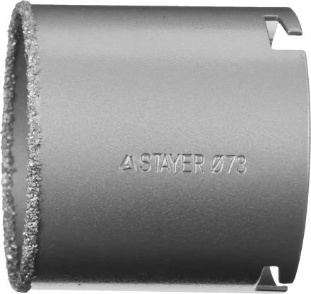 Коронка STAYER "PROFESSIONAL" кольцевая с карбидно-вольфрамовой крошкой, d=73мм 33345-73 купить в Нягани