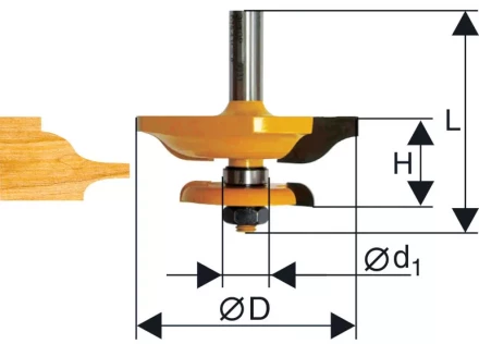 Фреза фигирейная горизонтальная двусторонние Ф79,4 мм хвостовик 12 мм Энкор 46581 46581 купить в Нягани