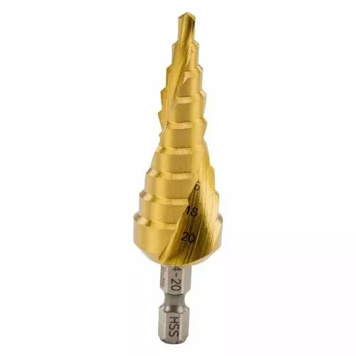 Сверло ступенчатое HSS TiN с спиральным желобком, 4-20x75, 1/4" (Makita D-40185) купить в Нягани
