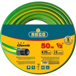 Шланг RACO CLASSIC поливочный, 25атм., армированный, 3-х слойный, 1/2"х50м 40306-1/2-50_z01