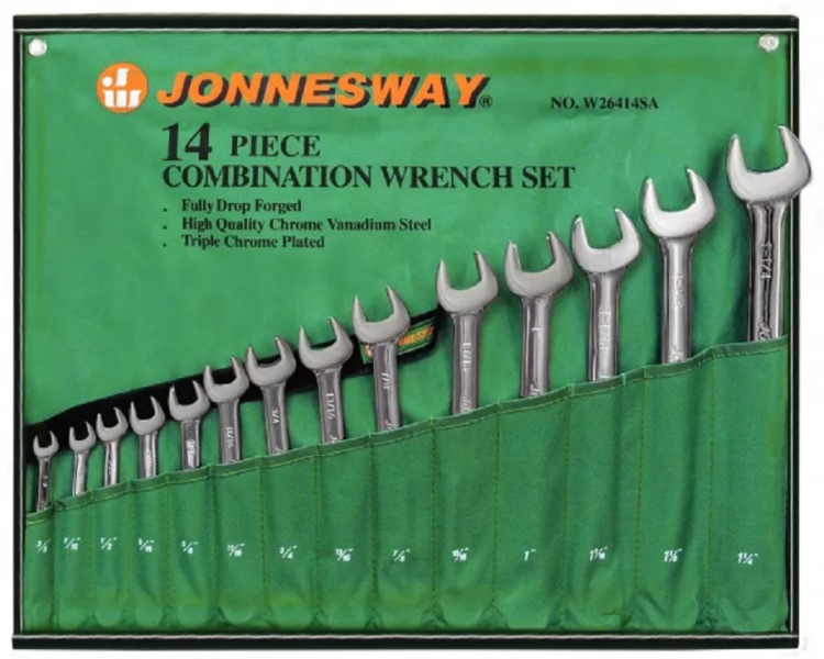 Набор ключей комбинированных 3/8"-1-1/4" 14предметов  Jonnesway W26414S 49030 купить в Нягани