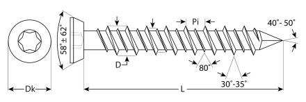 Шурупы ШБ-Х по бетону хроматированные промфасовка серия ПРОФЕССИОНАЛ купить в Нягани