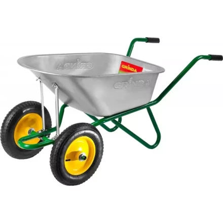 Тачка GRINDA садово-строительная двухколесная, 90 л, грузоподъемность 180 кг 422397_z01 купить в Нягани
