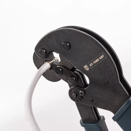 Пресс-клещи КВТ HT-106E для опрессовки F и BNC разъемов на коаксиальный кабель RG-58, RG-6, RG-11, RG-213 (85138) купить в Нягани