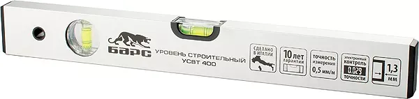 Уровень алюминиевый 2000 мм толщина профиля 1.3 мм 2 глазка  БАРС 35140 купить в Нягани