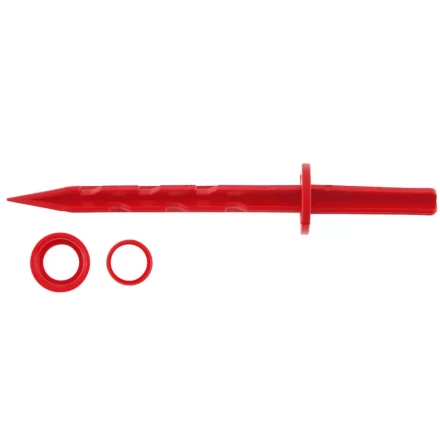 Колышек 20см с установочным кольцом для крепления укрывного материала и пленки 10шт красный PALISAD 64434 купить в Нягани