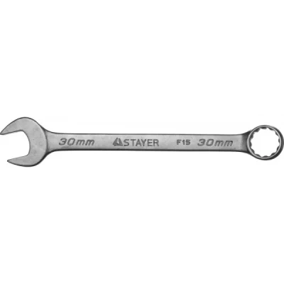 Ключ STAYER "MASTER" гаечный комбинированный, хромированный, 30мм 27085-30