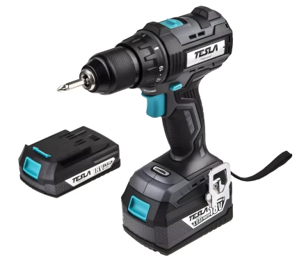 Аккумуляторная дрель TESLA TD18BL KITс кейсом купить в Нягани