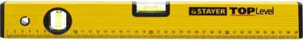 Уровень STAYER &quot;STANDARD&quot; &quot;TOPLevel&quot;, коробчатый, 2 противоударных ампулы, линейка, 40см 3460-040_z03 купить в Нягани
