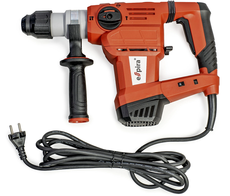 Перфоратор ESPIRA RHI-P3203 (sds plus, 220–240В/50Гц, мощн.1500Вт, ск. хол хода 950 об/м, эн.уд .4,0 Дж, 5.6 кг), 400452 купить в Нягани