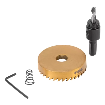 Коронка по металлу HSS, 60 мм, нитридтитановое покрытие Denzel 724119 купить в Нягани