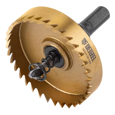 Коронка по металлу HSS, 60 мм, нитридтитановое покрытие Denzel 724119 купить в Нягани