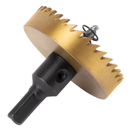 Коронка по металлу HSS, 60 мм, нитридтитановое покрытие Denzel 724119 купить в Нягани