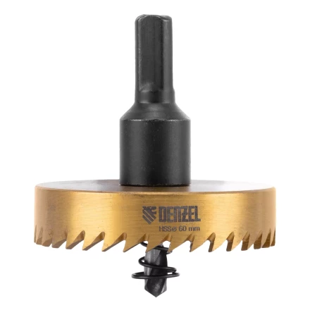 Коронка по металлу HSS, 60 мм, нитридтитановое покрытие Denzel 724119 купить в Нягани