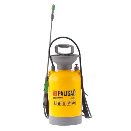 Опрыскиватель усиленный помповый 5 л с шлангом разбрызгивателем PALISAD LUXE 64757 купить в Нягани