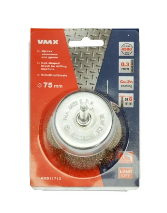 Щетка для дрели ф75 мм чашечная VMX 511713 купить в Нягани