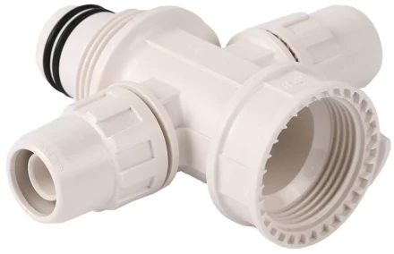 Коллектор ЗУБР &quot;ШиреФит&quot; сборный крестовой &quot;внутренняя резьба - штуцер с гайкой - штуцер с гайкой&quot;, 20мм х 16мм 51518-20-16-20 купить в Нягани