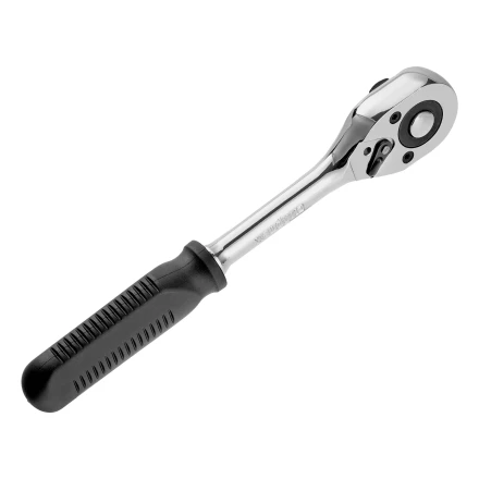 Ключ-трещотка 1/2&quot;, 45 зубьев, с быстрым сбросом, CrV, хром// Сибртех 14004 купить в Нягани