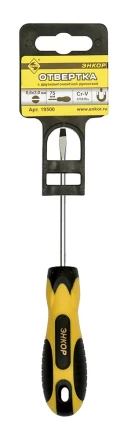 Отвертка шлицевая 0,6х3,0х75 мм Энкор 19500 купить в Нягани