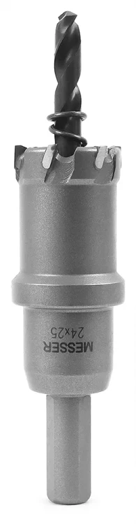 ТСТ коронка MESSER 24X25 с центрирующим сверлом и толкающей пружиной купить в Нягани