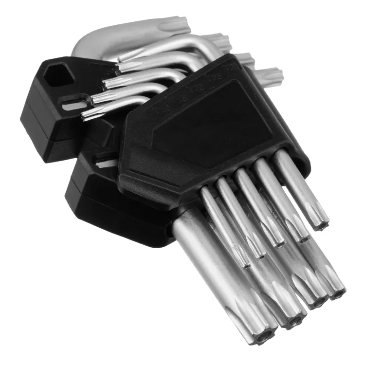 Набор ключей имбусовых Torx-Tempered, TT10-50, CrV, 9 шт. Сибртех 123707 купить в Нягани