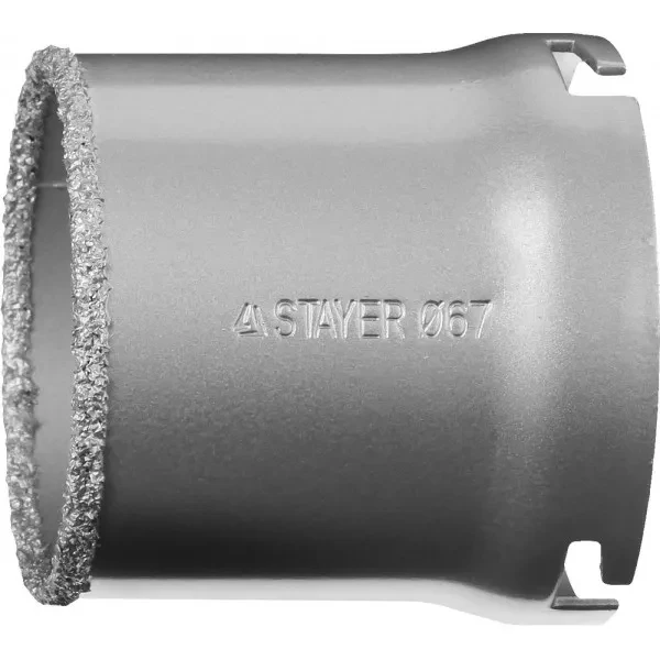 Коронка STAYER "PROFESSIONAL" кольцевая с карбидно-вольфрамовой крошкой, d=67мм 33345-67 купить в Нягани