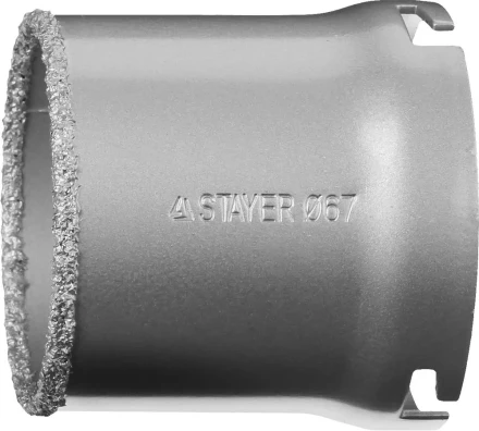 Коронка STAYER "PROFESSIONAL" кольцевая с карбидно-вольфрамовой крошкой, d=67мм 33345-67 купить в Нягани