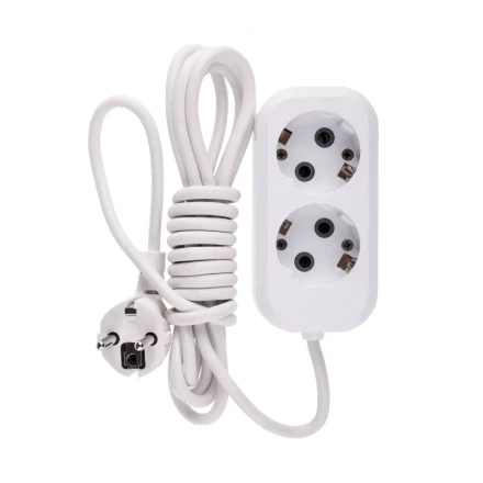 Удлинитель бытовой серия УХз-10-203 с заземлением 3 м 2 розетки 10 А Denzel 95961 купить в Нягани