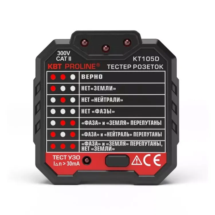 Тестер розеток KT105D PROLINE КВТ купить в Нягани
