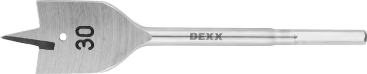 Сверло по дереву перовое, шестигранный хвостовик, DEXX 2945-30, d=30мм 2945-30 купить в Нягани
