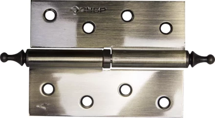 Петля дверная разъемная ЗУБР &quot;ЭКСПЕРТ&quot;, 1 подшипник, цвет ст. латунь (AB), левая, с крепежом, 100х75х2,5мм,2шт 37605-100-5L купить в Нягани