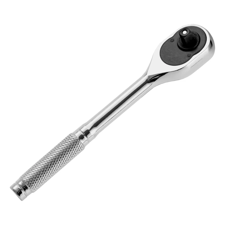 Ключ-трещотка 1/4", 45 зубьев, цельнометаллический, с быстрым сбросом, CrV, хром// Сибртех 14014 купить в Нягани