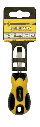 Отвертка шлицевая 1,0х6,0х38 мм Энкор 19504 купить в Нягани