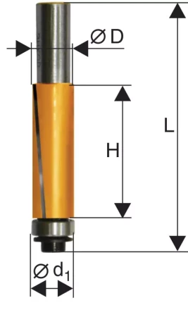 Фреза кромочная прямая ф19х25,4мм хв. 12мм Энкор 46168 купить в Нягани