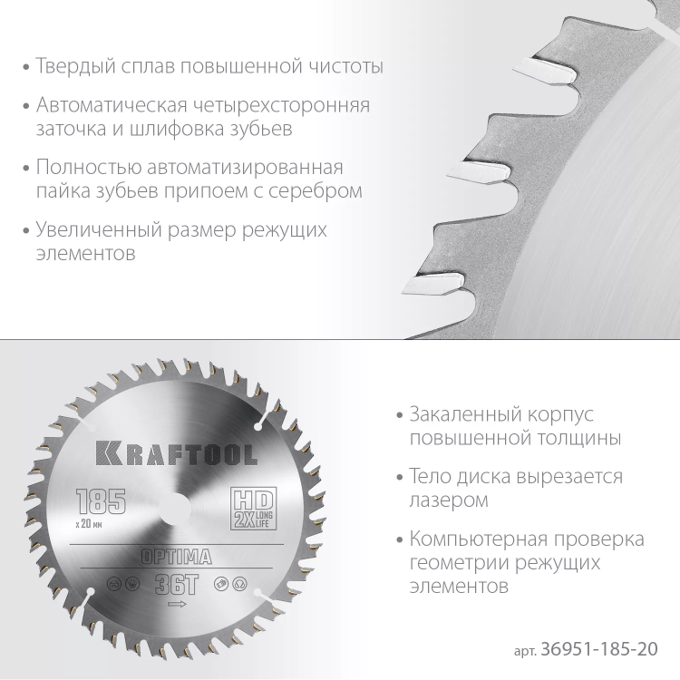 Диск пильный OPTIMA, повышенный ресурс 36951-185-20 купить в Нягани