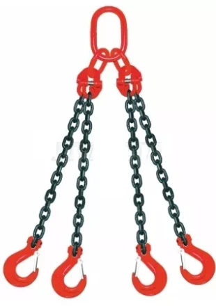 Строп цепной четырехветвевой 4СЦ 10 т L=4.5 м 8 кл с ОВ 11.2т купить в Нягани
