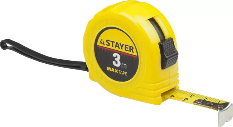 Рулетка STAYER "МASTER" "MaxTape", пластиковый корпус, 3м/16мм 34014-03-16 купить в Нягани