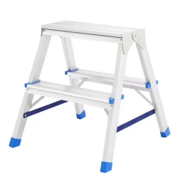 Стремянка двусторонняя 2 ступени алюминиевая Сибртех 97922