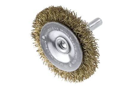 Кордщетка HAMMER плоская 50мм для дрели гофрированная латунированная сталь (207-205) купить в Нягани