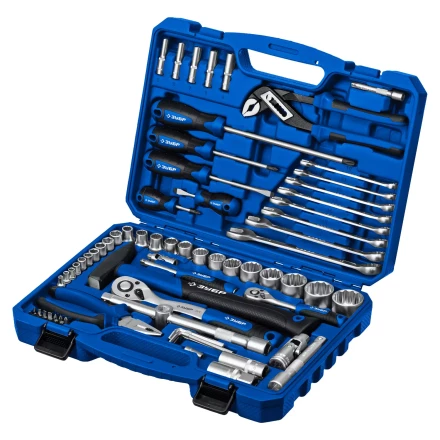 ЗУБР Универсал-76, 76 предм., (1/2+ 1/4), универсальный набор инструмента, Профессионал (27670-H76) купить в Нягани