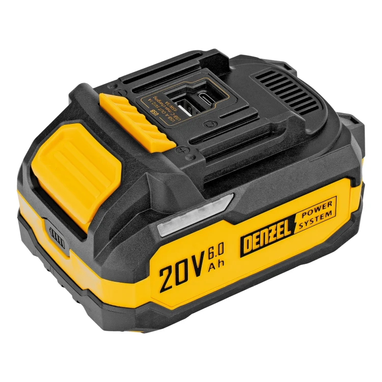 Батарея аккумуляторная BH-20-6.0, Li-Ion, USB, 20 В, 6,0 Ач// Denzel 28446 купить в Нягани
