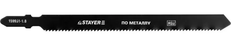 Полотна STAYER "PROFI", T318B, для эл/лобзика, HSS, по металлу (2,5-6мм), EU-хвост., шаг 1,8мм, 110мм, 2шт 159951-1.8_z01 купить в Нягани