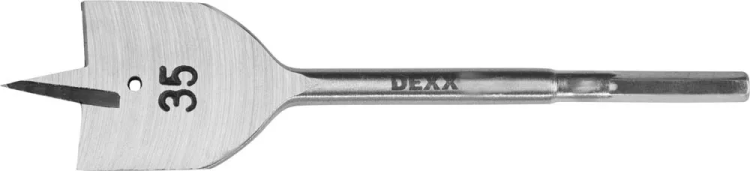 Сверло по дереву перовое, шестигранный хвостовик, DEXX 2945-35, d=35мм 2945-35 купить в Нягани