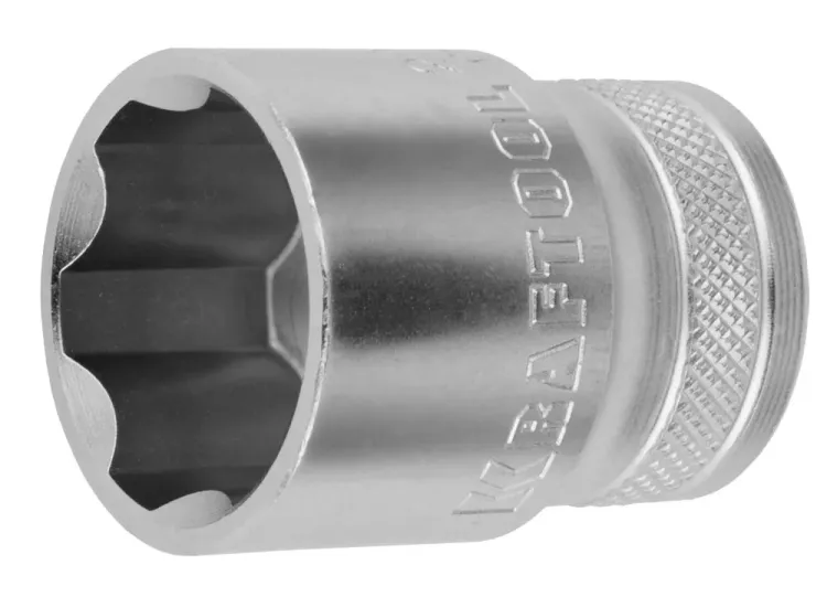 Торцовая головка KRAFTOOL "INDUSTRIE QUALITAT", Cr-V, SUPER-LOCK, хромосатинированная, 1/2", 22 мм 27801-22_z01 купить в Нягани