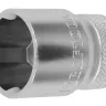 Торцовая головка KRAFTOOL "INDUSTRIE QUALITAT", Cr-V, SUPER-LOCK, хромосатинированная, 1/2", 22 мм 27801-22_z01 купить в Нягани