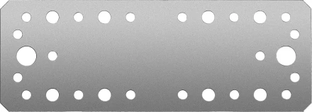 ЗУБР КП-2.5, 180 x 65 x 2.5 мм, цинк, крепежная пластина (31023-180) купить в Нягани