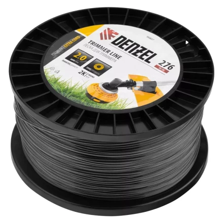 Леска для триммера двухкомпонентная круглая, 2,0мм х 276м, на DIN катушке EXTRA CORD// Denzel 96807 купить в Нягани