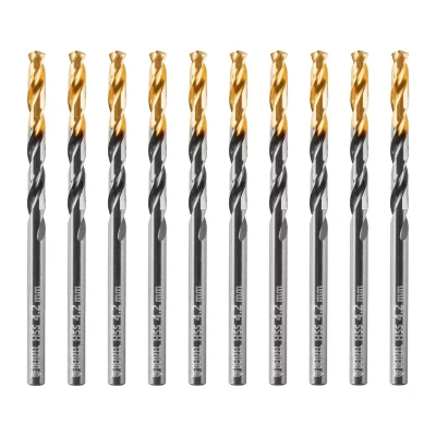 Сверло по металлу, 4,2 мм, HSS-Tin, Golden Tip, 10 шт. Denzel 717210