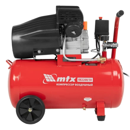 Компрессор воздушный КК-2200/50 2.2 кВт 350 л/мин 50 л прямой привод масляный MTX 58024 купить в Нягани
